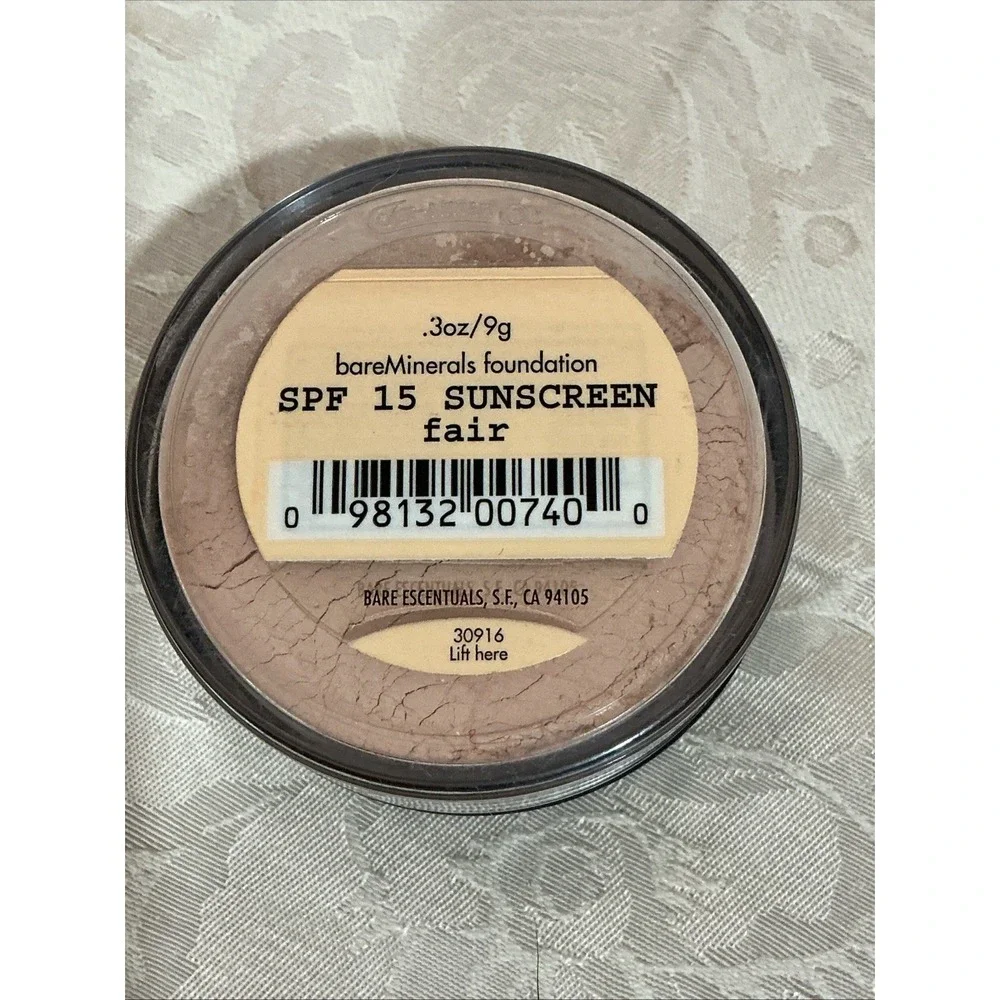 bareMinerals Foundation Fair Broad Spectrum SPF 15 Sunscreen .3oz, 9g New